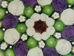 SOLD -Mike Hunter / Twist Glass - Roses concentric - green
