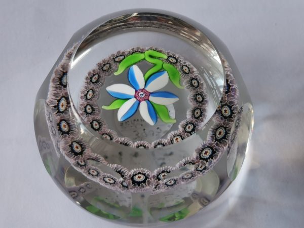 NEW. Perthshire Paperweight - 1976C Miniature faceted Flower