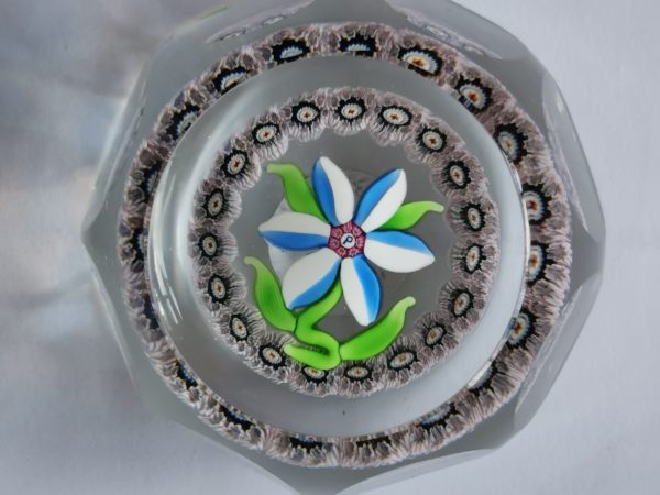NEW. Perthshire Paperweight - 1976C Miniature faceted Flower