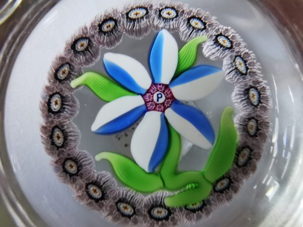 NEW. Perthshire Paperweight - 1976C Miniature faceted Flower